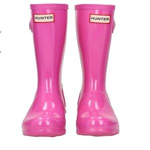 Hunter Kids Pink Boots size 1M/2F